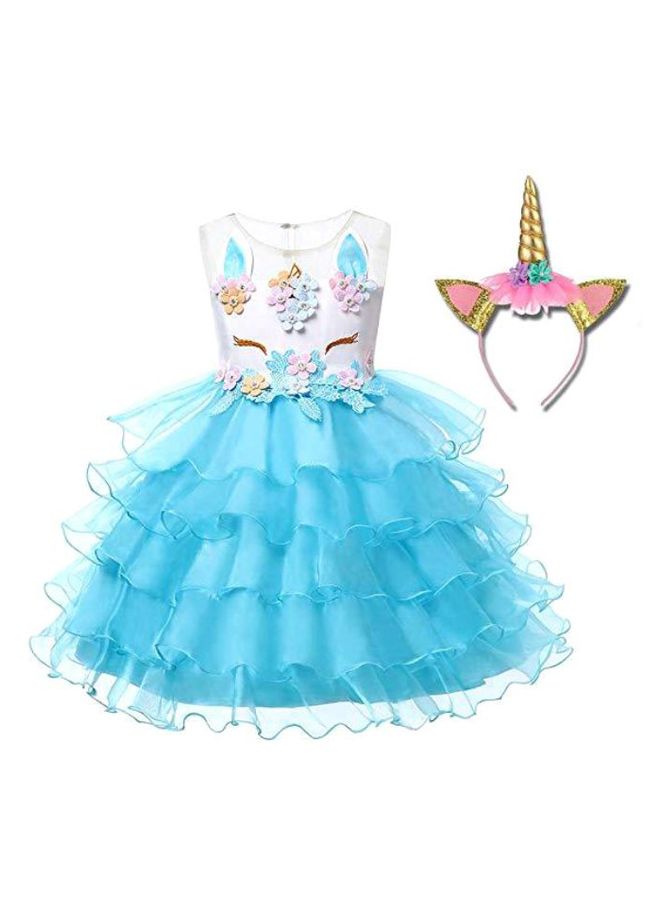 نيبمينينت Unicorn Princess Costume With Headband 4 - 5 Years - Image 1