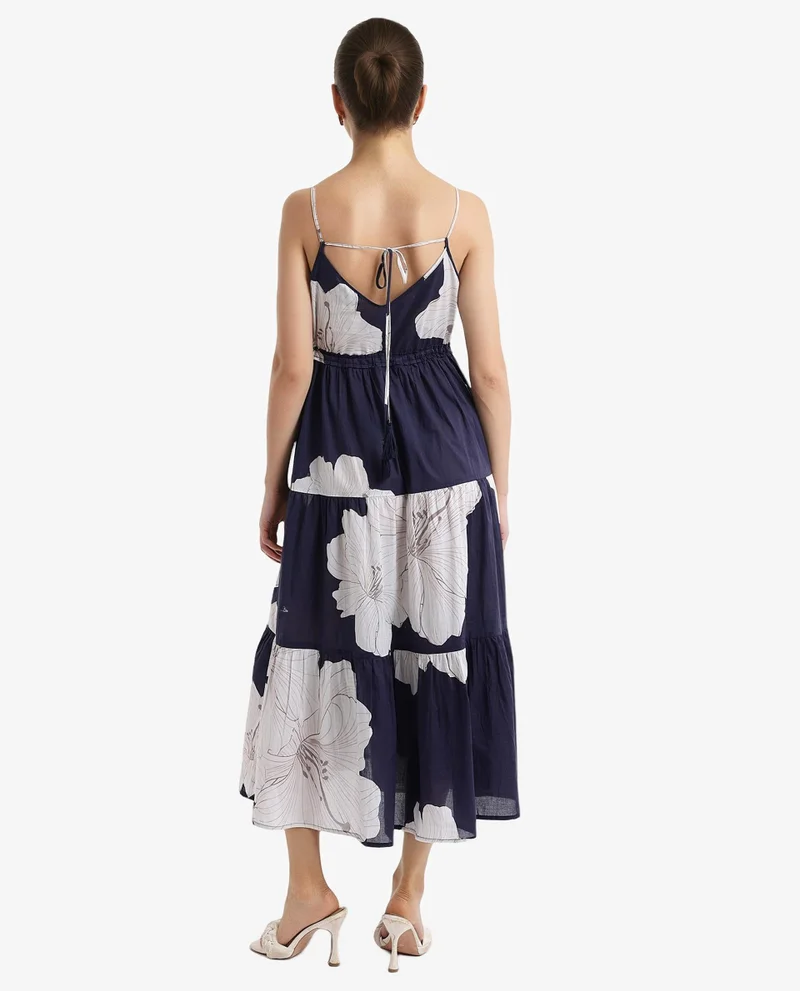 ريريزم Women's Floral Midi Dress With Spaghetti Straps