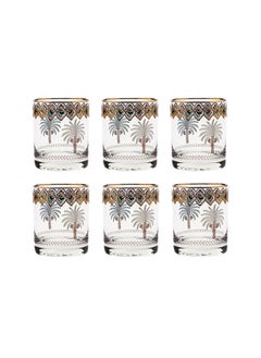 Villeroy & Boch 6-Piece Horse Palm Green Short Drink Glasses  - Image 2
