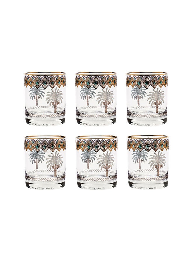 Villeroy & Boch 6-Piece Horse Palm Green Short Drink Glasses  - Image 2