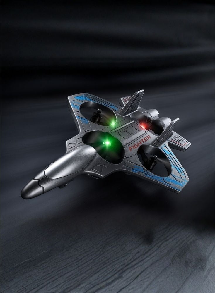 Premium Militiary Jet Glider Drone Toy with LED Light-Up for Kids EPP Foam Aeroplane With High Range – Realistic Flying Aircraft Design with Flashing Lights, Remote Control, Rechargeable Battery, Durable Plastic Build, Action Play Airplane for Boys & Girls - Image 5