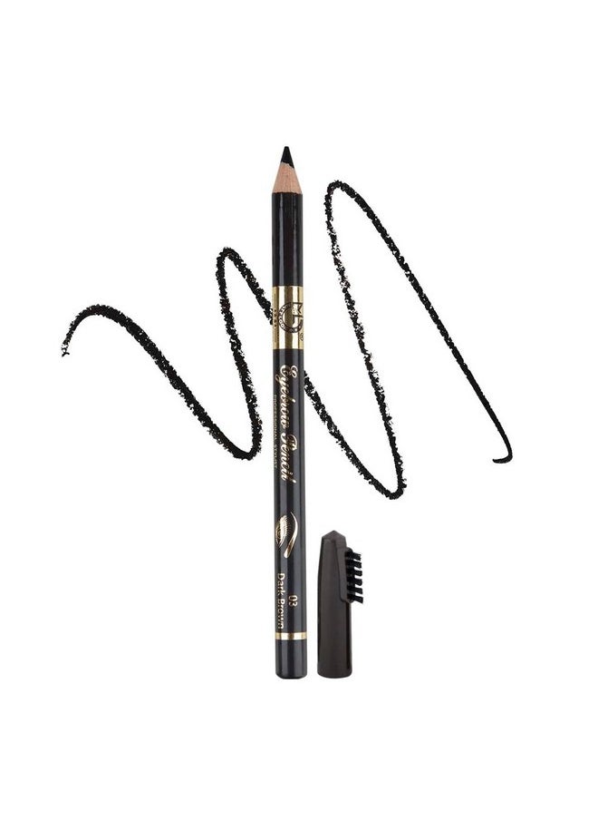 matt look Mattlook Eyebrow Pencil Long Lasting Formula Professional Stylist Dark Brown (1.2Gm)  - Image 1