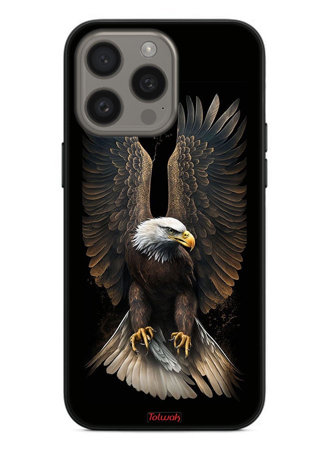 Tolwak Apple iPhone 15 Pro Protective Case Cover Eagle Spread Wings - Image 2