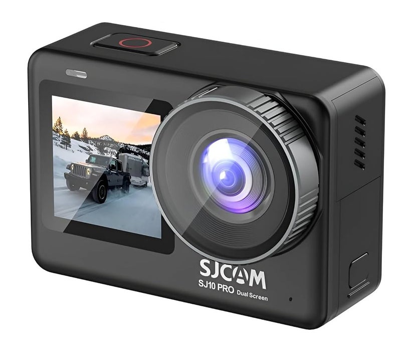 أس جي كام كاميرا الحركة SJCAM SJ10 Pro بدقة 4K وشاشة مزدوجة تعمل باللمس، دقة 12 ميجابكسل، مقاومة للماء، تدعم Wi-Fi وتقنية التثبيت الإلكتروني (EIS). - Image 1
