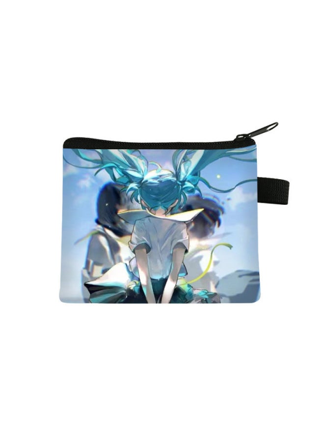 New Hatsune Miku Children's Coin Purse Cute Storage Card Holder Student Portable Mini Bag