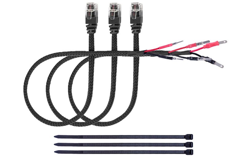 Xislet 16.5" Radar Detector Hardwire Power Cord Mirror Wire Plug Tap Compatible with Escort Valentine One Uniden Beltronics with Inline Fuse Mount RJ11 - Set of 3 - Image 1