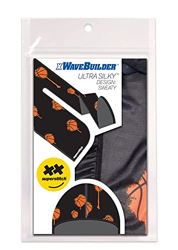 Superstitch Supersilky Ultra Silky Durag x Wavebuilder | 30+ Styles Premium Designer Durags for Men | 360 Waves | Black with Drippy Basketballs (Sweaty) - Image 3