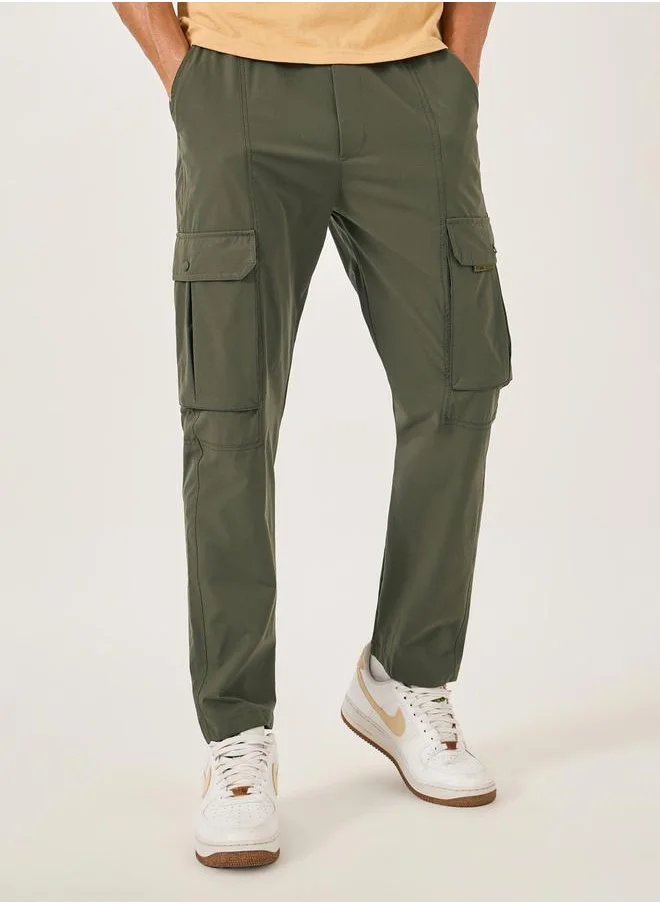 فورت كولينز Men Olive Solid Cargo Pants