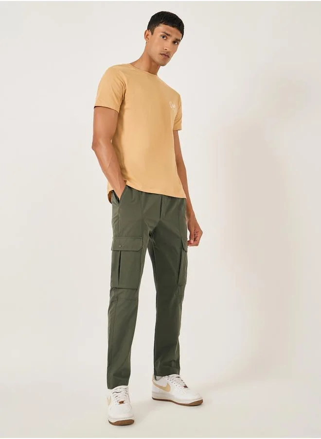 فورت كولينز Men Olive Solid Cargo Pants