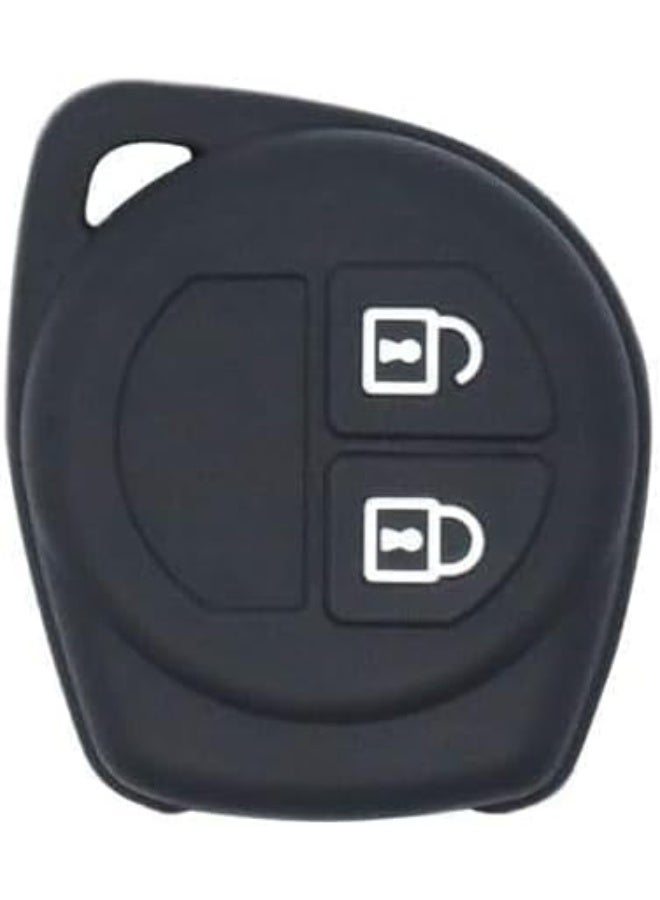 Arooma 2 Buttons Silicone Key Shell Fob Cover Case for Suzuki Swift Jimny Ciaz Ertiga Splash SX4 Grand Vitara, Remote Protection Case Black - Image 2