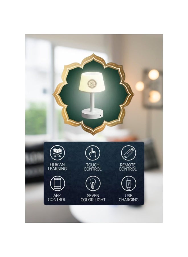 أكاليكس مصباح مكتبي ساعة أذان مشغل القرآن الكريم SQ917 - Image 3