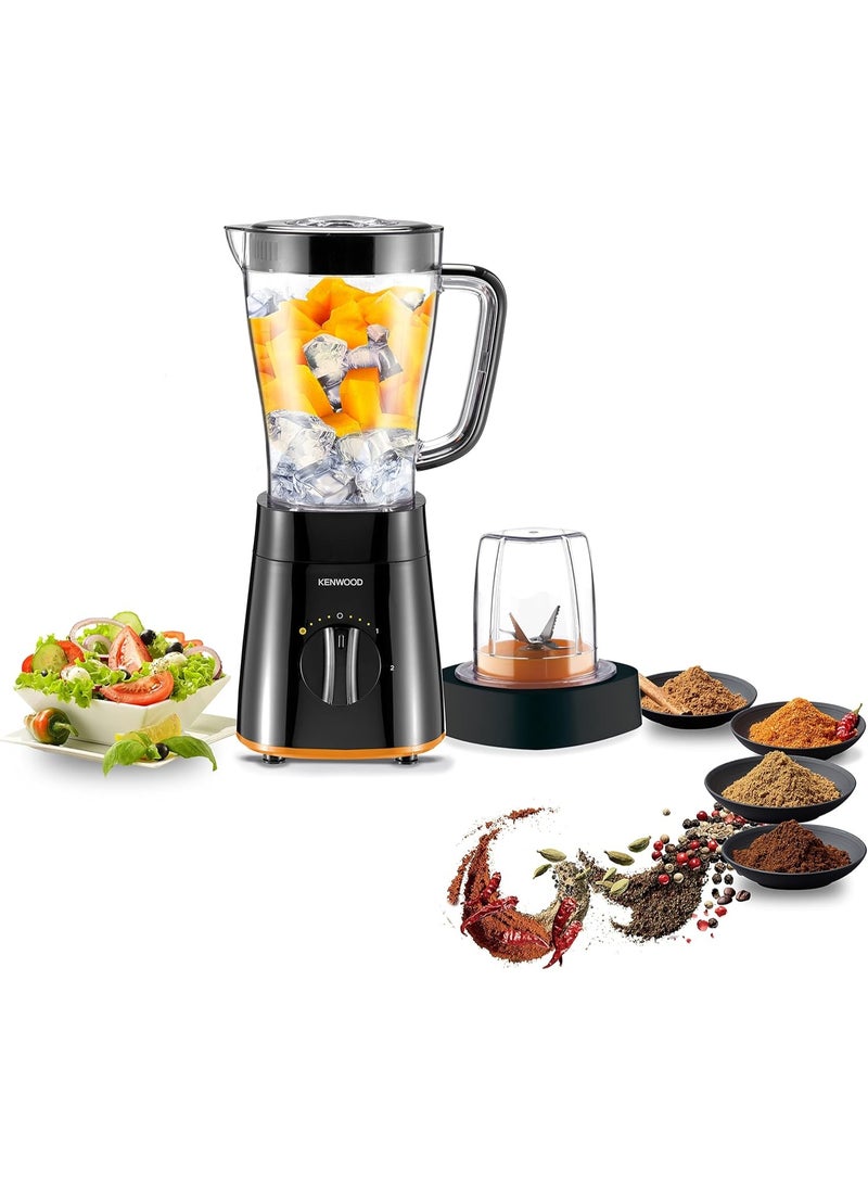 KENWOOD Blender 500W Smoothie Blender/Smoothie Maker 1.5L with Multi Mill, Ice Crush Function BLP19.150BK Black 1.5 L 500 W BLP19.150BK Black
