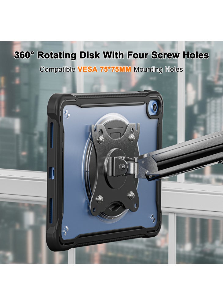 For iPad (2025)/10.9 (2022) Case Kickstand PC+Silicone+TPU Tablet Cover - Transparent - Image 3
