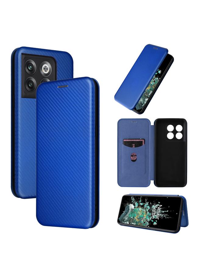 اس-توب جراب هاتف OnePlus 10T 5G مصنوع من ألياف الكربون وجلد قابل للطي - Image 1