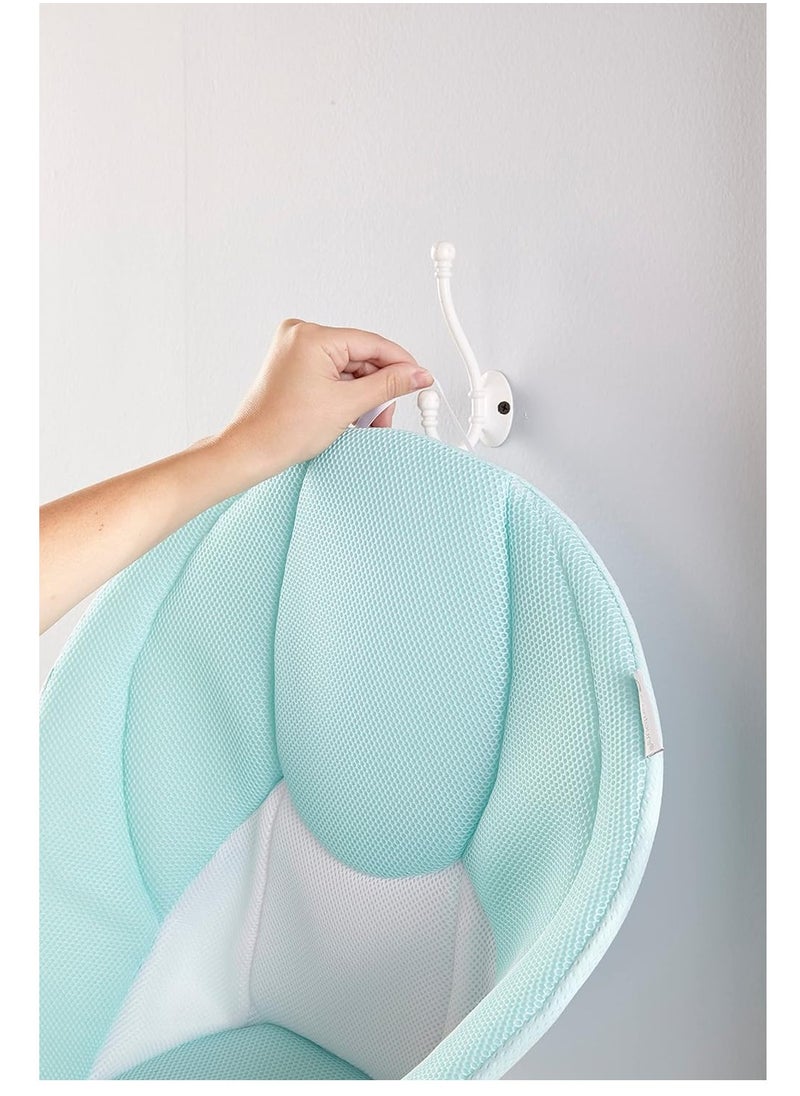 Contours - Contours Cozy Baby Bathtub, Infant Bath Seat, Baby Bath Seat, Baby Sink Bath, Supportive Baby Bath Seat, Newborn Bathtub, Plush 3D Mesh, Quick-Dry Materials, for Sink, 0-6 Months - Blue, Mint - Image 1