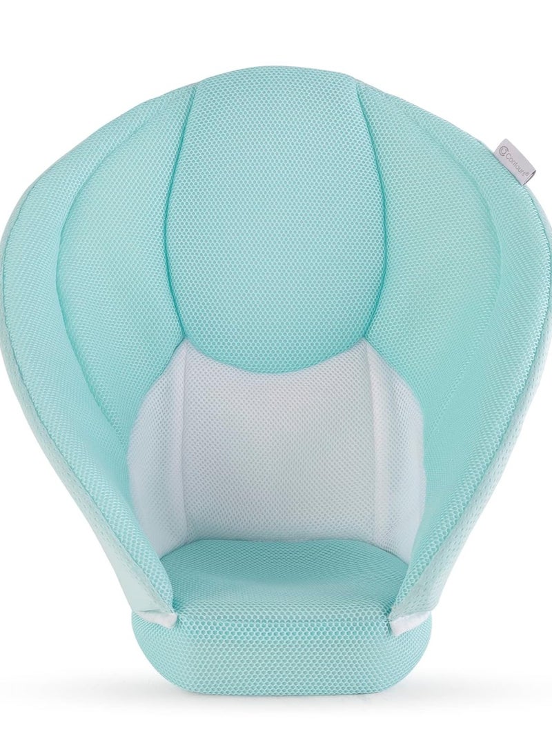 Contours - Contours Cozy Baby Bathtub, Infant Bath Seat, Baby Bath Seat, Baby Sink Bath, Supportive Baby Bath Seat, Newborn Bathtub, Plush 3D Mesh, Quick-Dry Materials, for Sink, 0-6 Months - Blue, Mint - Image 1