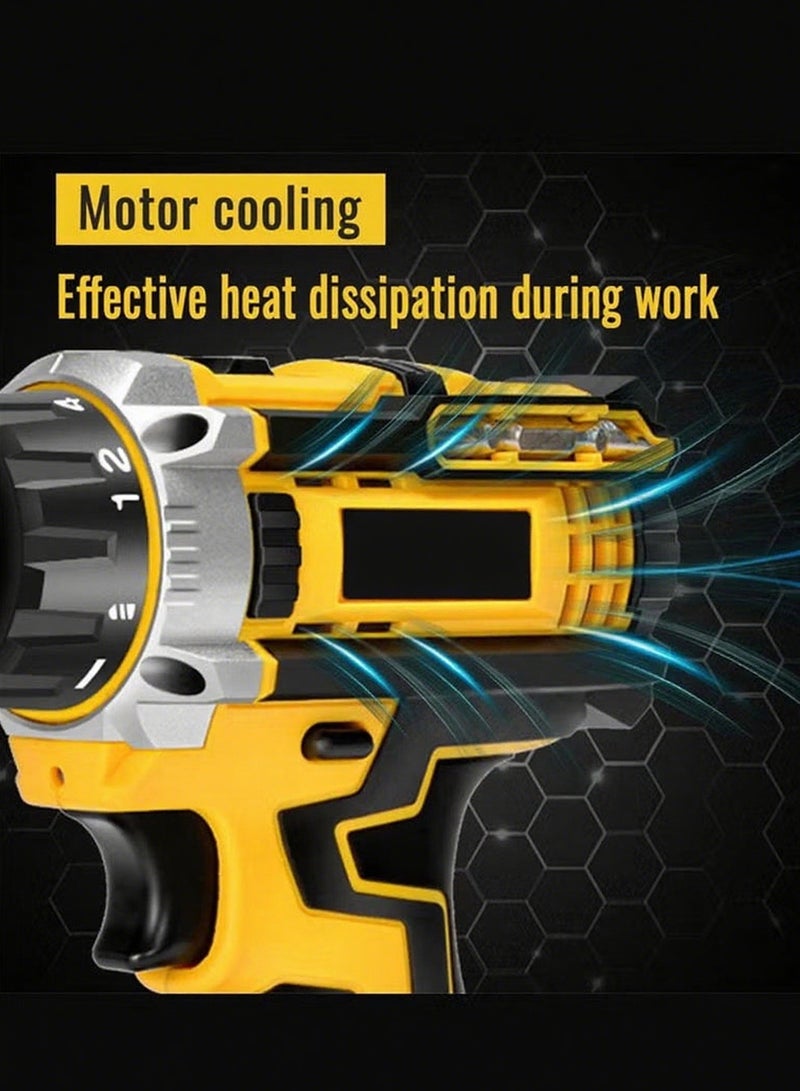 48V Cordless Drill Set with 2 Batteries, Fast Charger, Variable Speed, 24 Accessories & 3/8" Keyless Chuck – Power Drill for Home & Professional Use - Image 2