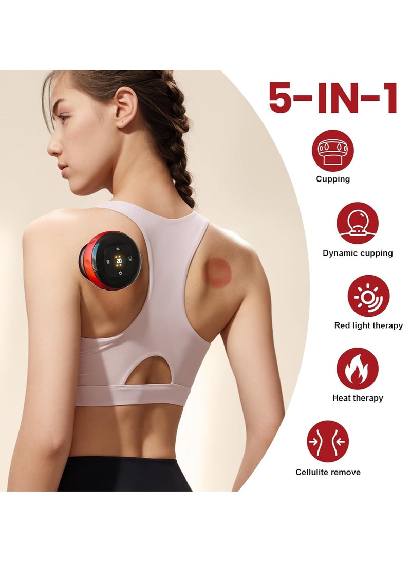 TIGER Smart Dynamic Cupping Therapy Set – 4-in-1 Cellulite Massager, Gua Sha Vacuum Therapy Tool with 12 Adjustable Heat & Suction Levels – Red Light Therapy, Fat Burner, Deep Tissue & Muscle Relief, Smart Recovery & Lymphatic Massage for Home or Spa Use  - Image 2