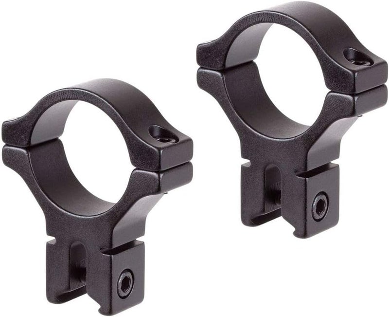 BKL 300 0.6" Long Dovetail Scope Rings - 0.979" High - for 30mm Scope Tubes - Fit 3/8" or 11mm Dovetails - Matte Black or Silver - Image 1