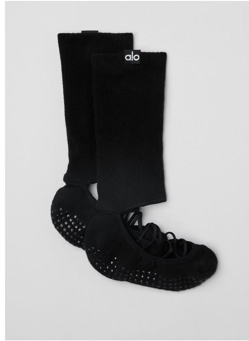 alo - aloyoga classic yoga socks cross-back non-slip socks Pilates floor socks - Image 1