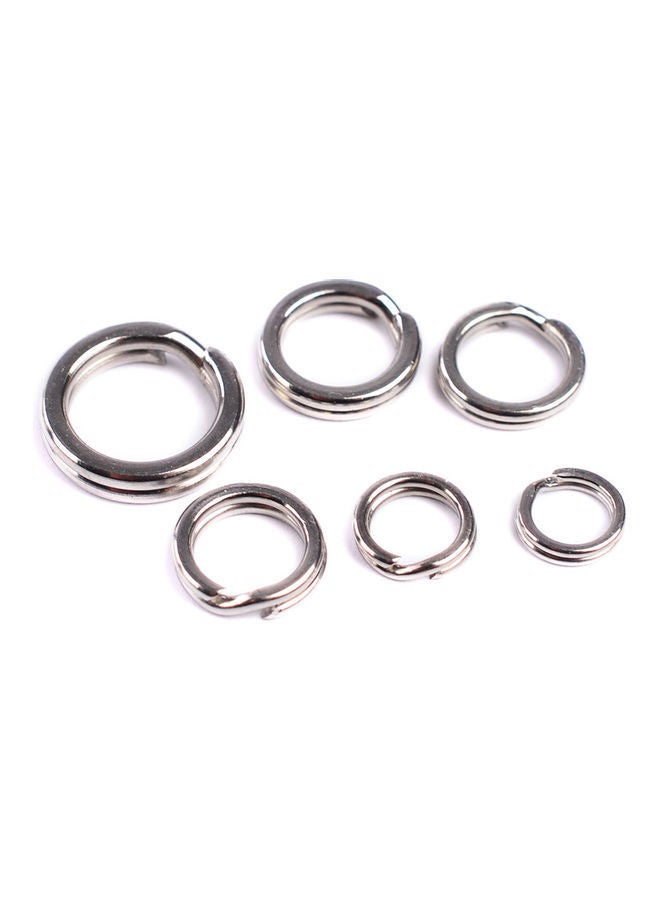 NIBEMINENT 100-Piece Stainless Steel Double Loop Split Ring 20*10*20cm  - Image 1