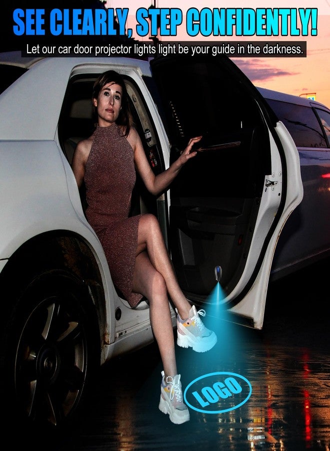 SPOBODY Car Door Lights,Door Lights Logo Projector Rechargeable,Car Door Projector Lights,HD Car Welcome Light for Cars Use At Night 2pcs - Image 2