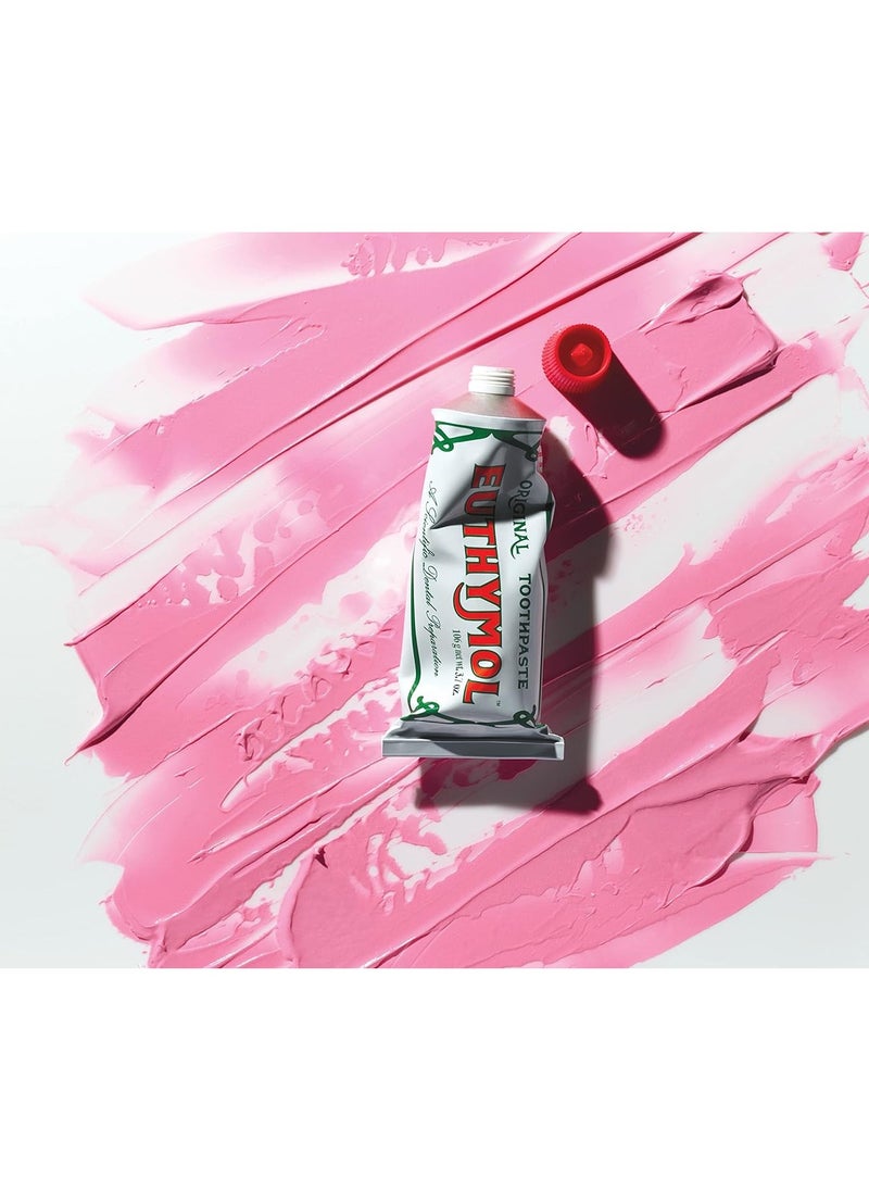 Euthymol Euthymol Natural Flouride-Free Formula/Strong Mint Flavor for Fresh Breath, 3.7 oz | Classic Pink Toothpaste for Fresh Breath, Plaque & Tartar Remover | Travel Size Aluminum Recyclable Tube  - Image 2