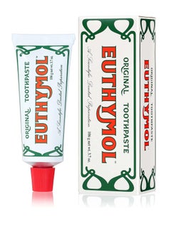 Euthymol Euthymol Natural Flouride-Free Formula/Strong Mint Flavor for Fresh Breath, 3.7 oz | Classic Pink Toothpaste for Fresh Breath, Plaque & Tartar Remover | Travel Size Aluminum Recyclable Tube  - Image 1
