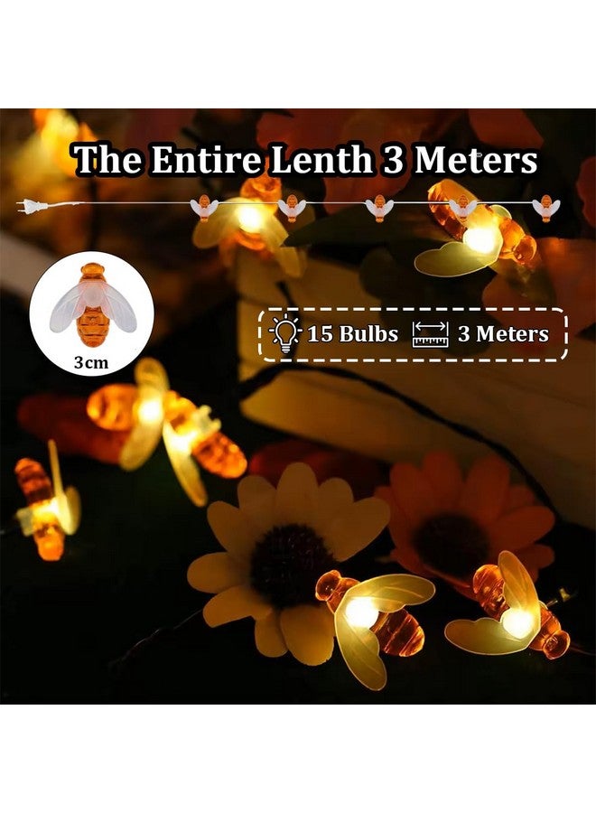 fizzytech Plastic Bubble Ball String Lights of Home Decoration Diwali Light for Party Birthday Diwali Christmas Navratri Valentine Gift Home Decoration Light (15 LED WW Honey BEE) - Image 4