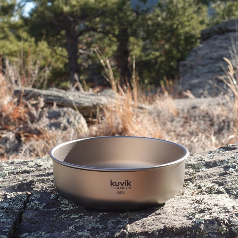 Kuvik Titanium Bowl 650ml (22 oz) - Ultralight and Compact Bowl for Backpacking, Camping, and Survival - Image 5