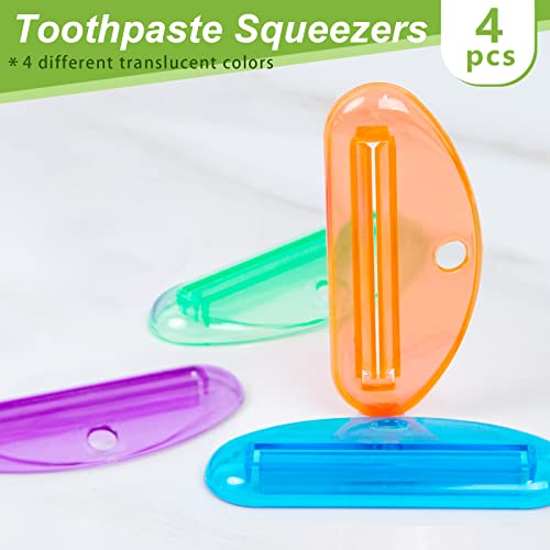 LOVEINUSA Toothpaste Tube Squeezer, 4PCS Toothpaste Squeezer Roller Tool for Bathroom, Home Use, Assorted Colors - Image 3