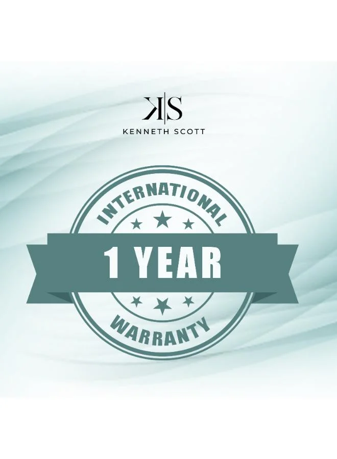 KENNETH SCOTT Men's Stainless Steel Analog Watch K22010-SBSB - 42 mm