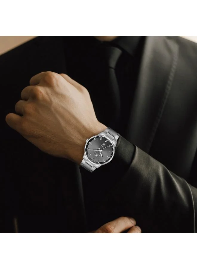 Kenneth Scott Black Men's Stainless Steel Analog Watch K22010-SBSB - 42 mm for Men | Best Price UAE