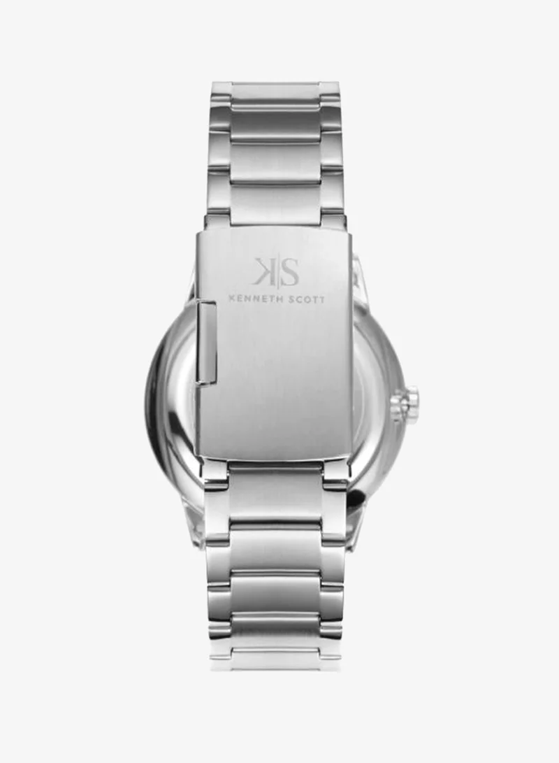 Kenneth Scott Black Men's Stainless Steel Analog Watch K22010-SBSB - 42 mm for Men | Best Price UAE