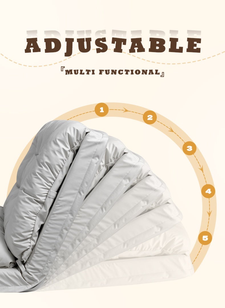 زينو الأريكة المقمشية القابلة للطي والتحويل إلى سرير (5 مواضع قابلة للتعديل للمؤخرة، قابلة للانحناء والتحويل لسكون النوم، مناسبة للمساحات الصغيرة والمنازل بالديسين التاتامي) - Image 2