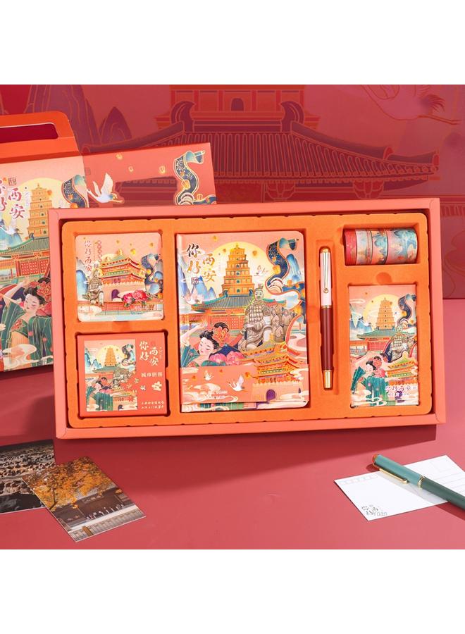 Bluejw City Tourist Attractions Landmark Guofeng Handbook Suit Stationery Gift Box Hangzhou Shanghai Xi 'an Beijing Diaries - Image 2