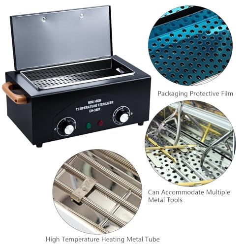 GoLashFun Nail Art Tool Sterilizer Tray-Professional Nail Tool Plastic Sterilizing Organizer,Sterilization Box for Nail Tech Must Haves (Black #1 High Temperature) - Image 3