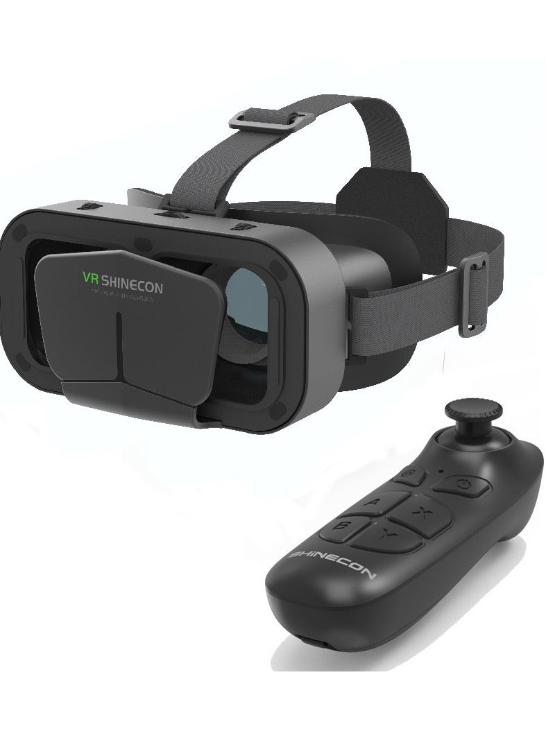 VR SHINECON Virtual Reality VR Headset with Remote Control Compatible iOS, Android &Support 4.7-7 inch - Image 1