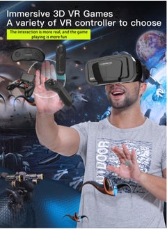 في آر شينيكون سماعة الواقع الافتراضي VR مع جهاز تحكم عن بعد متوافقة مع iOS وAndroid وتدعم 4.7-7 بوصة  - Image 2