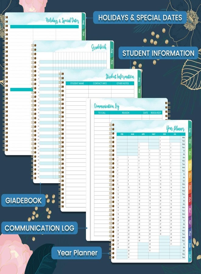 Indeme Teacher Planner 2026-2027 - Teacher Lesson Planner, JULY 2026 - JUNE 2027, 8.5" x 11", Weekly & Monthly calendar 2026-2027 Academic Year, Colorful Tabs, Pocket, Quotes, Holidays - Image 5