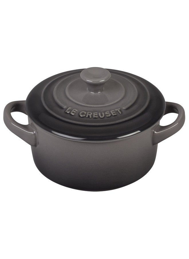 Le Creuset Le Creuset Stoneware Mini Round Cocotte, 8 oz., Oyster  - Image 1