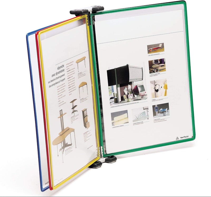 Tarifold DJOIS by - Wall Mount Reference & Display System - Durable Steel Wire Frames- 5 Double-Sided Pockets - 10 Sheet Capacity - Made in France - Image 3