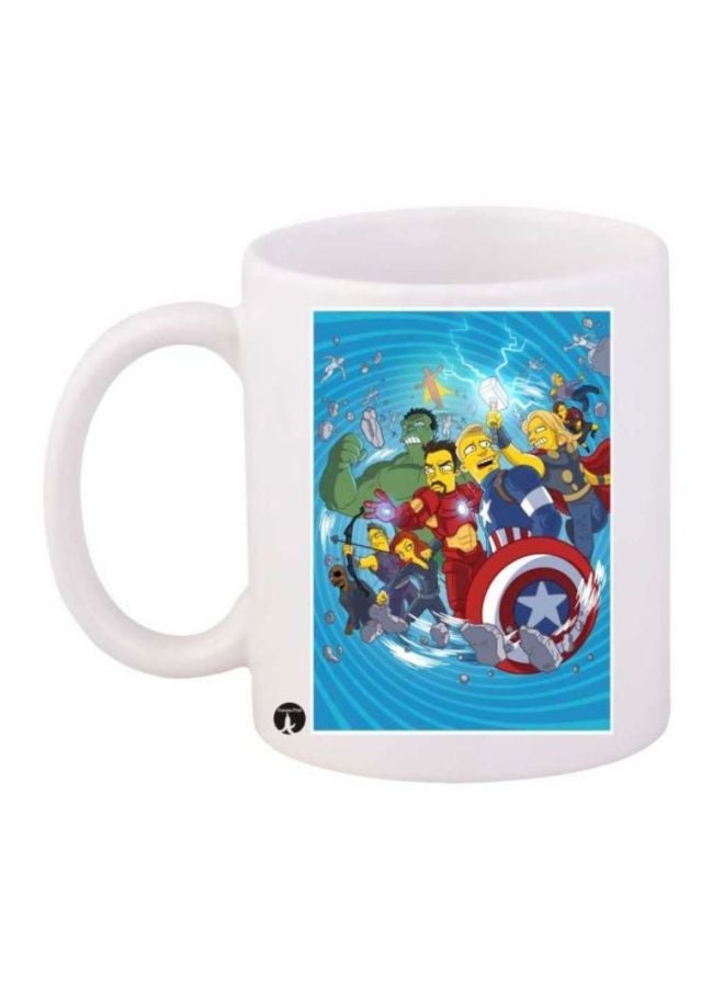 RYN Avenger Printed Coffee Mug White/Blue/Red
