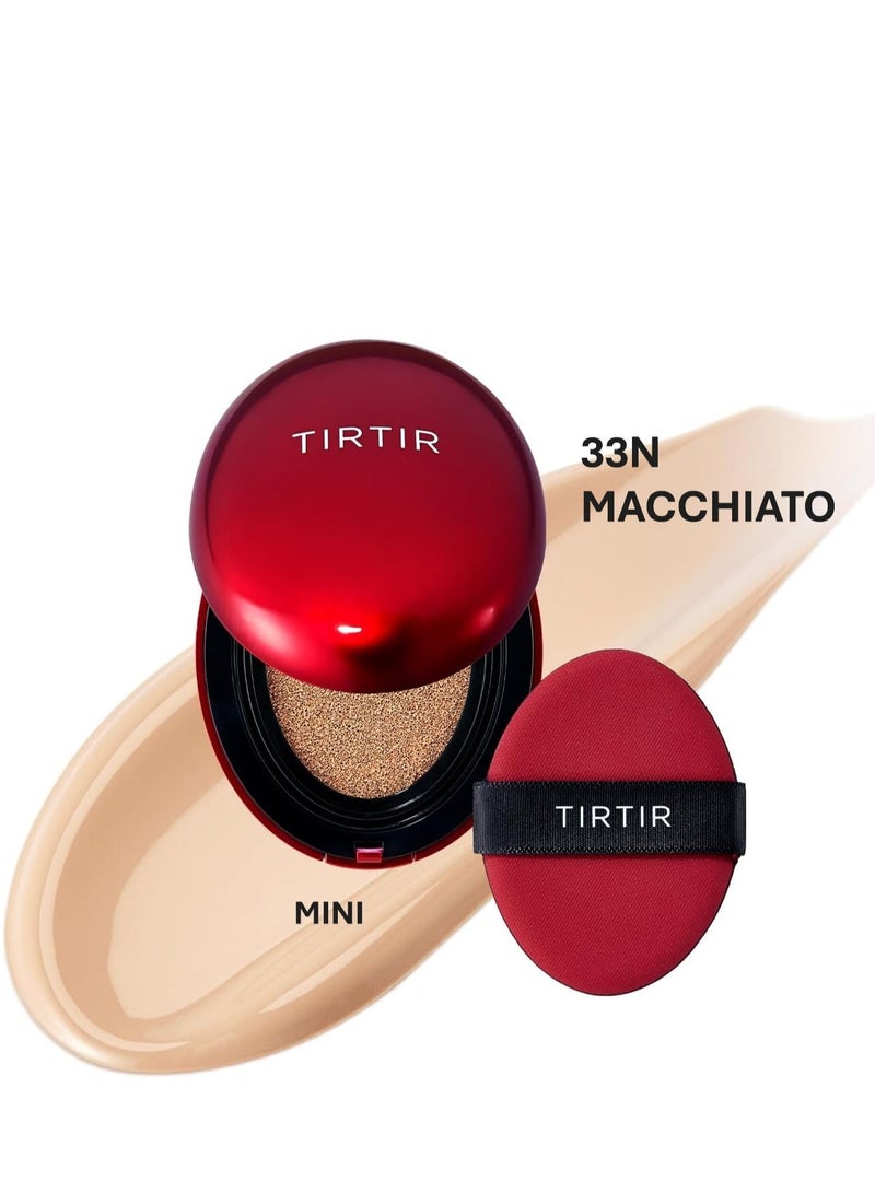 TIRTIR TIRTIR Mini Size Mask Fit Red Cushion Foundation, 33N MACCHIATO| 0.15 Fl Oz  - Image 1
