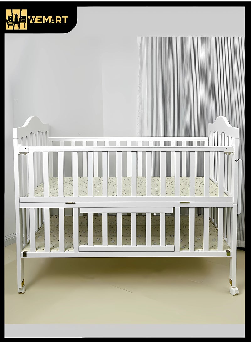 WEMART - Convertible Crib，Converts from Baby Crib to Toddler Bed, Daybed and Full-Size Bed, Fits Standard Full-Size Crib Mattress - Image 1