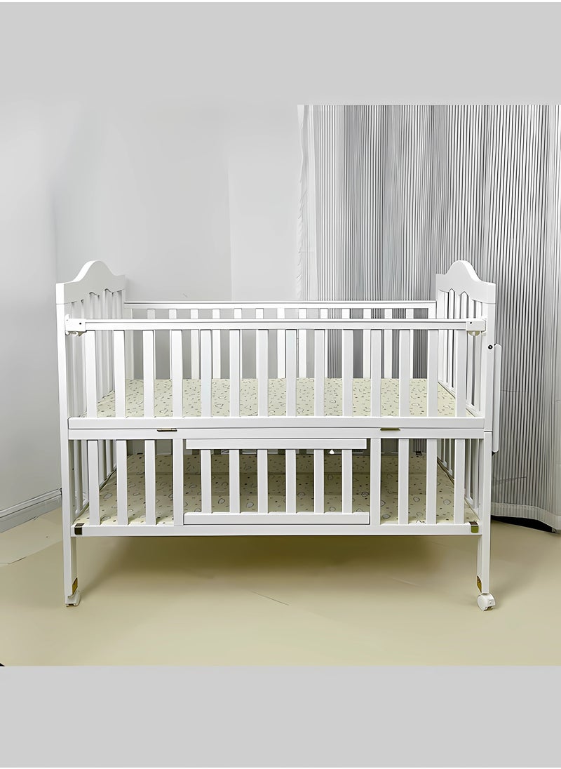 WEMART - Convertible Crib，Converts from Baby Crib to Toddler Bed, Daybed and Full-Size Bed, Fits Standard Full-Size Crib Mattress - Image 1