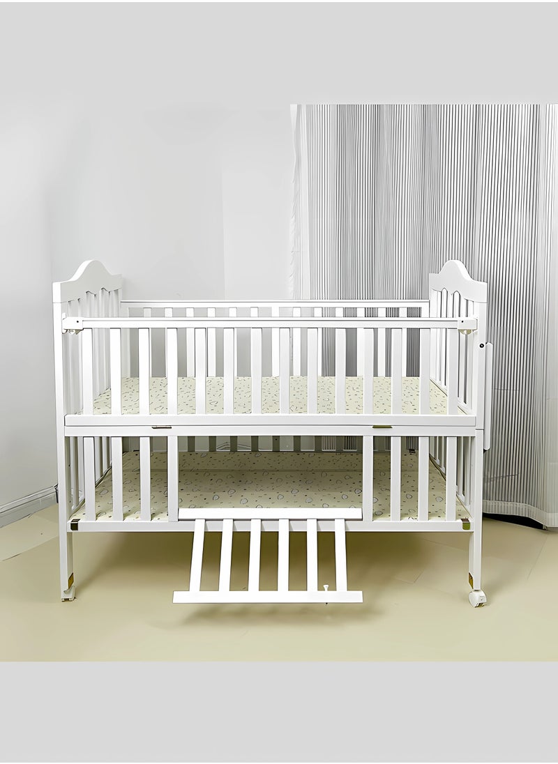 WEMART - Convertible Crib，Converts from Baby Crib to Toddler Bed, Daybed and Full-Size Bed, Fits Standard Full-Size Crib Mattress - Image 1