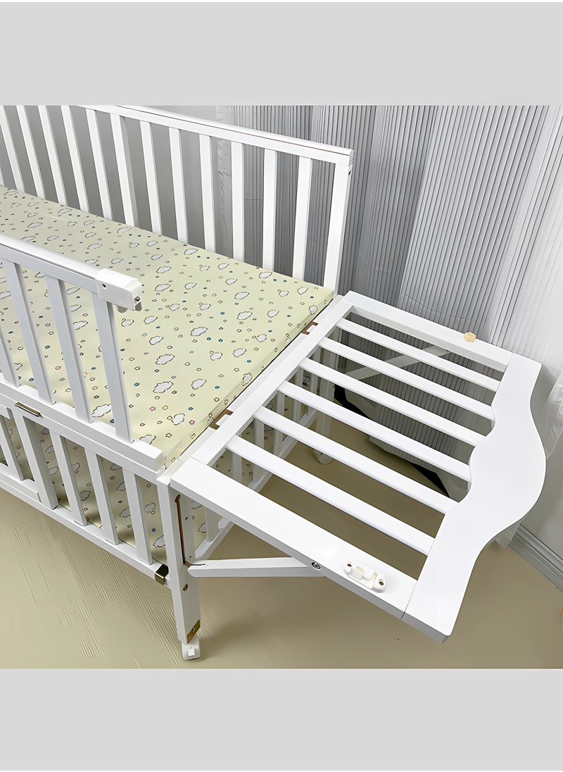 WEMART - Convertible Crib，Converts from Baby Crib to Toddler Bed, Daybed and Full-Size Bed, Fits Standard Full-Size Crib Mattress - Image 1