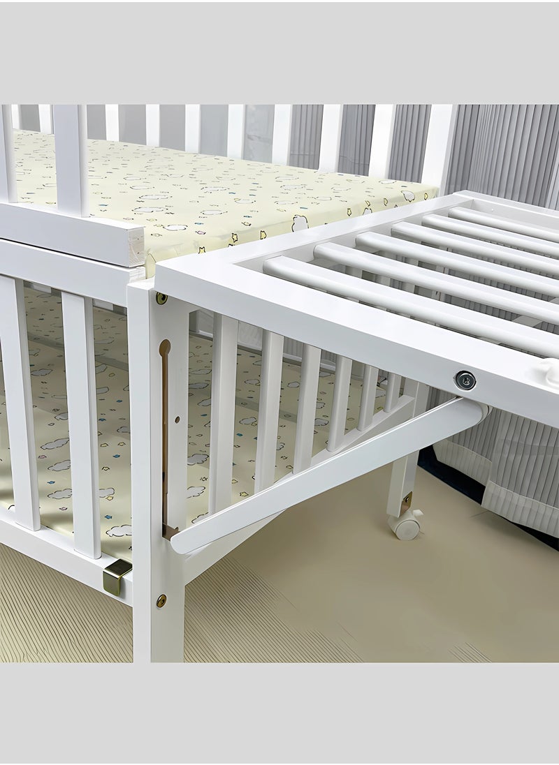WEMART - Convertible Crib，Converts from Baby Crib to Toddler Bed, Daybed and Full-Size Bed, Fits Standard Full-Size Crib Mattress - Image 1