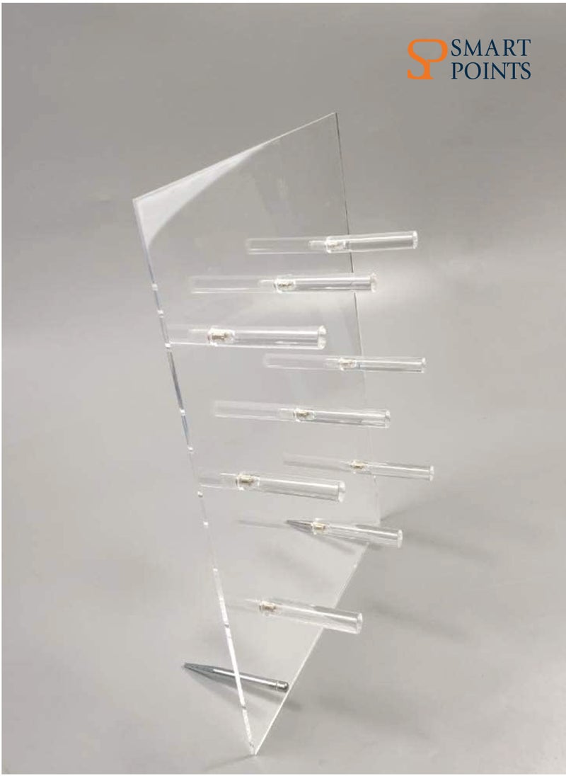 SMARTPOINTS Reusable Acrylic Donut Wall Display Stand On Table Crystal Clear Handmade Donut Holder for Baby Showers Birthday Holiday Gathering Donut Party Decorations and More 9 Pillars  - Image 5